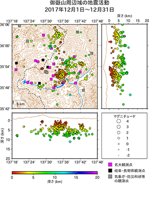 地震活動/2017年12月1日〜12月31日