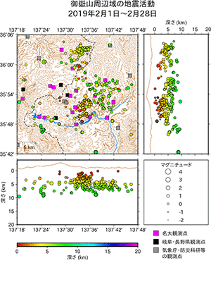 地震活動/2019年2月1日〜2月29日