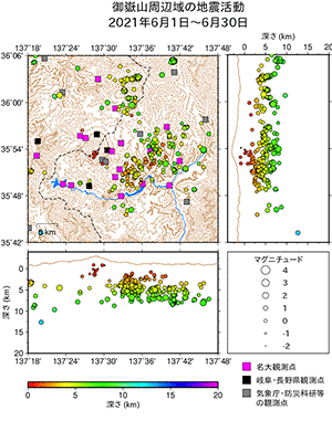 地震活動/2021年6月1日〜6月30日