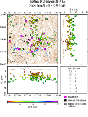 地震活動/2021年9月1日〜9月30日