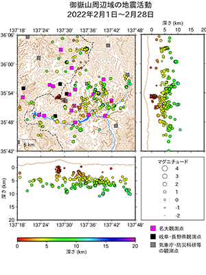 地震活動/2022年2月1日〜2月28日
