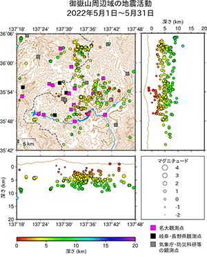 地震活動/2022年5月1日〜5月31日