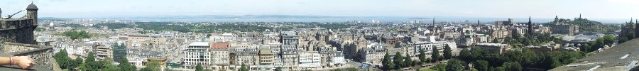 panorama view of Edinburgh