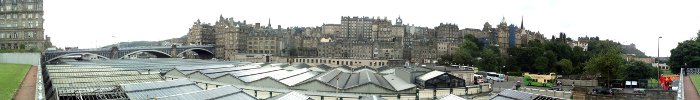 panorama view of Edinburgh