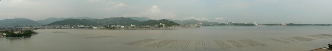 panorama view of lake Hamana