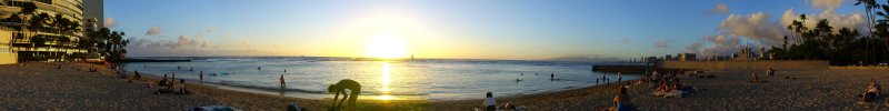 panorama view of Hawaii beach