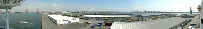 panorama view of Nagoya port