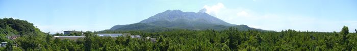 panorama view of Sakurajima