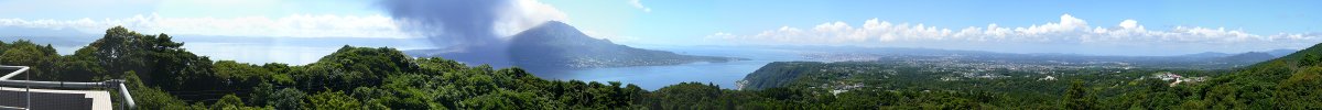 panorama view of Sakurajima