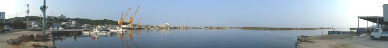 panorama view of Toshima Fishery harbor