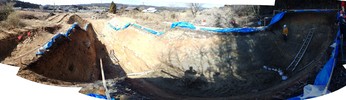 panorama view of fault trench